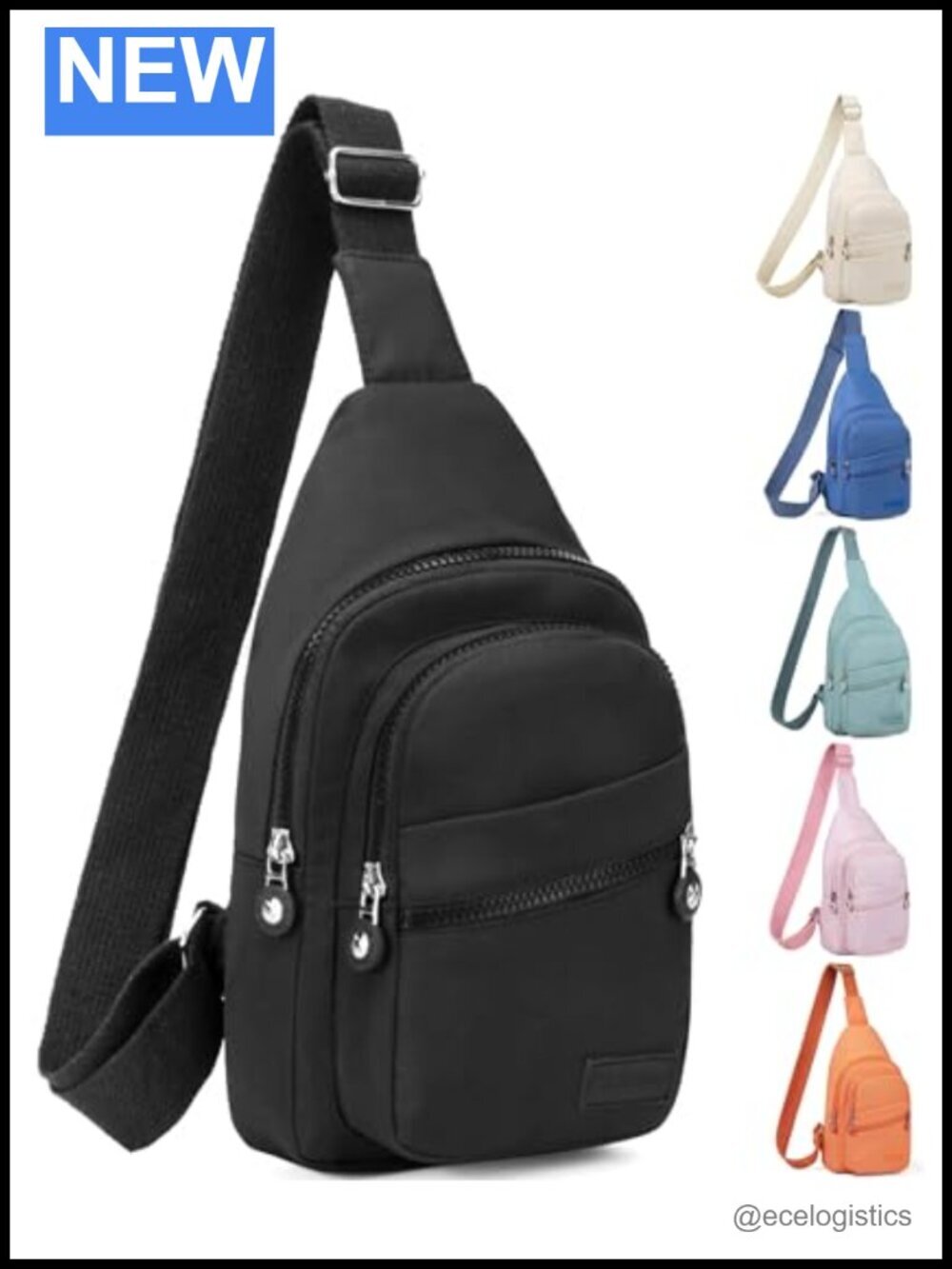 Small Sling Backpack Crossbody Bag with Adjustable Strap, Water Resistant
